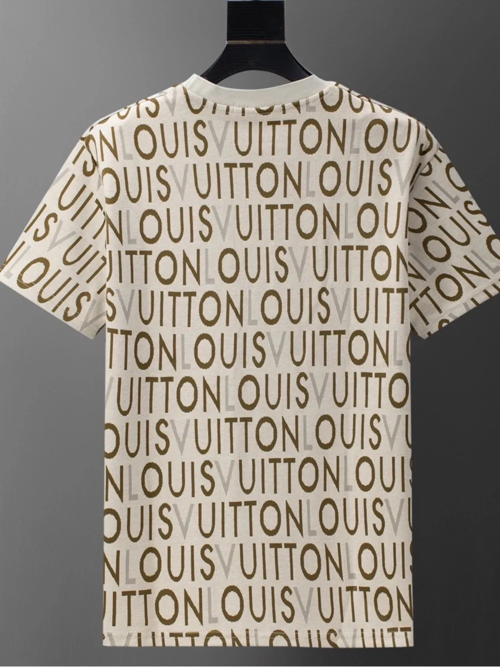 Louis Vuitton Cream & Brown Logo-Print Short Sleeve Tee - Picture 2 of 2